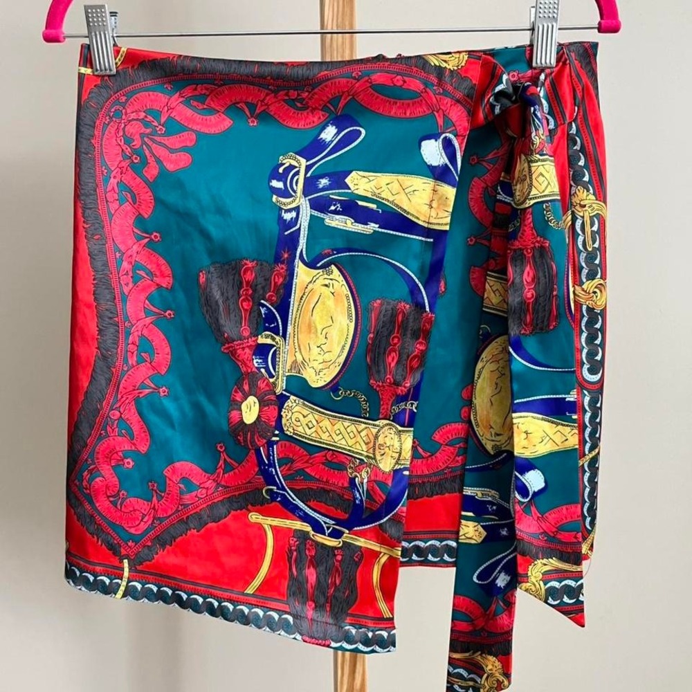 Akira Multicoloured Skirt with tie waist